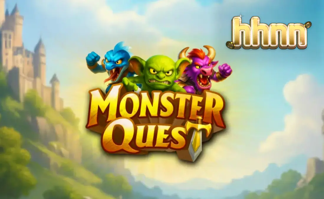 Cena de batalha medieval no slot Monster Quest com cavaleiro e dragão